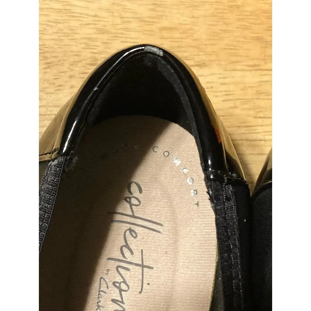 Clarks Gracelin Wind Ballet Flats Sz 9 M Black‎ Leather Womens